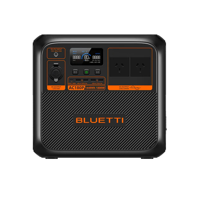 BLUETTI AC180P Solar Portable Power Station | 1,800W 1,440Wh - pvtoev