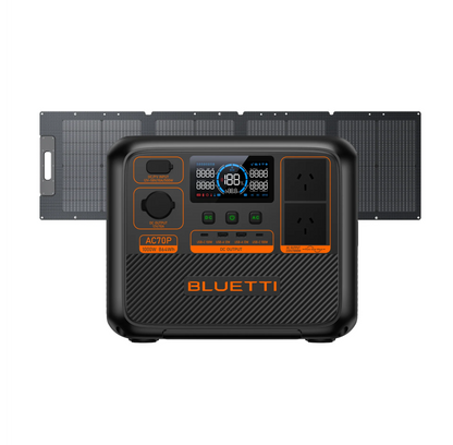 BLUETTI AC70P Portable Power Station | 1000W 864Wh - pvtoev