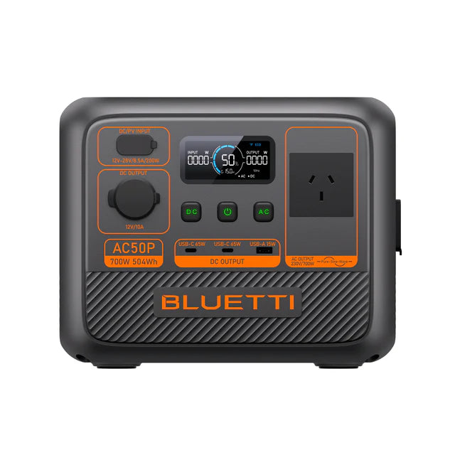 BLUETTI AC50P Portable Power Station | 700W 504Wh - pvtoev