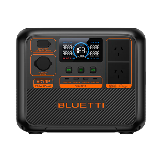 BLUETTI AC70P Portable Power Station | 1000W 864Wh - pvtoev