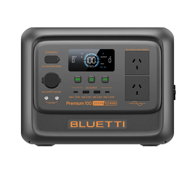 BLUETTI Premium 100 V2 Portable Power Station | 2,000W 1,024Wh - pvtoev