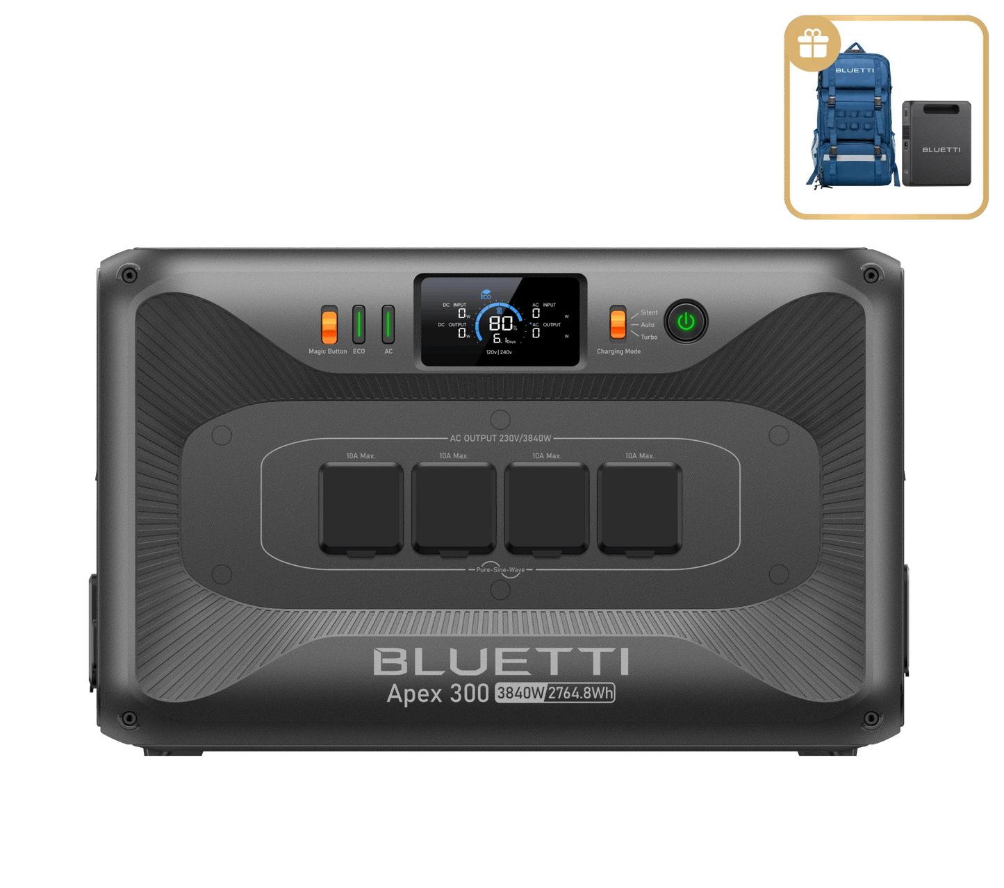 BLUETTI Apex 300 Power Station | 3,840W 2,764.8Wh - pvtoev