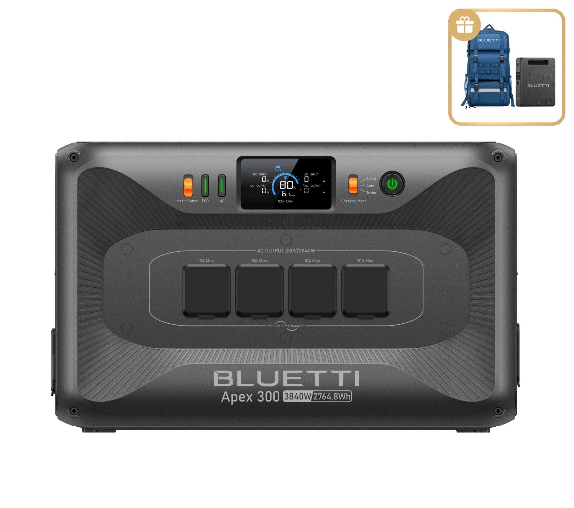 BLUETTI Apex 300 Power Station | 3,840W 2,764.8Wh - pvtoev