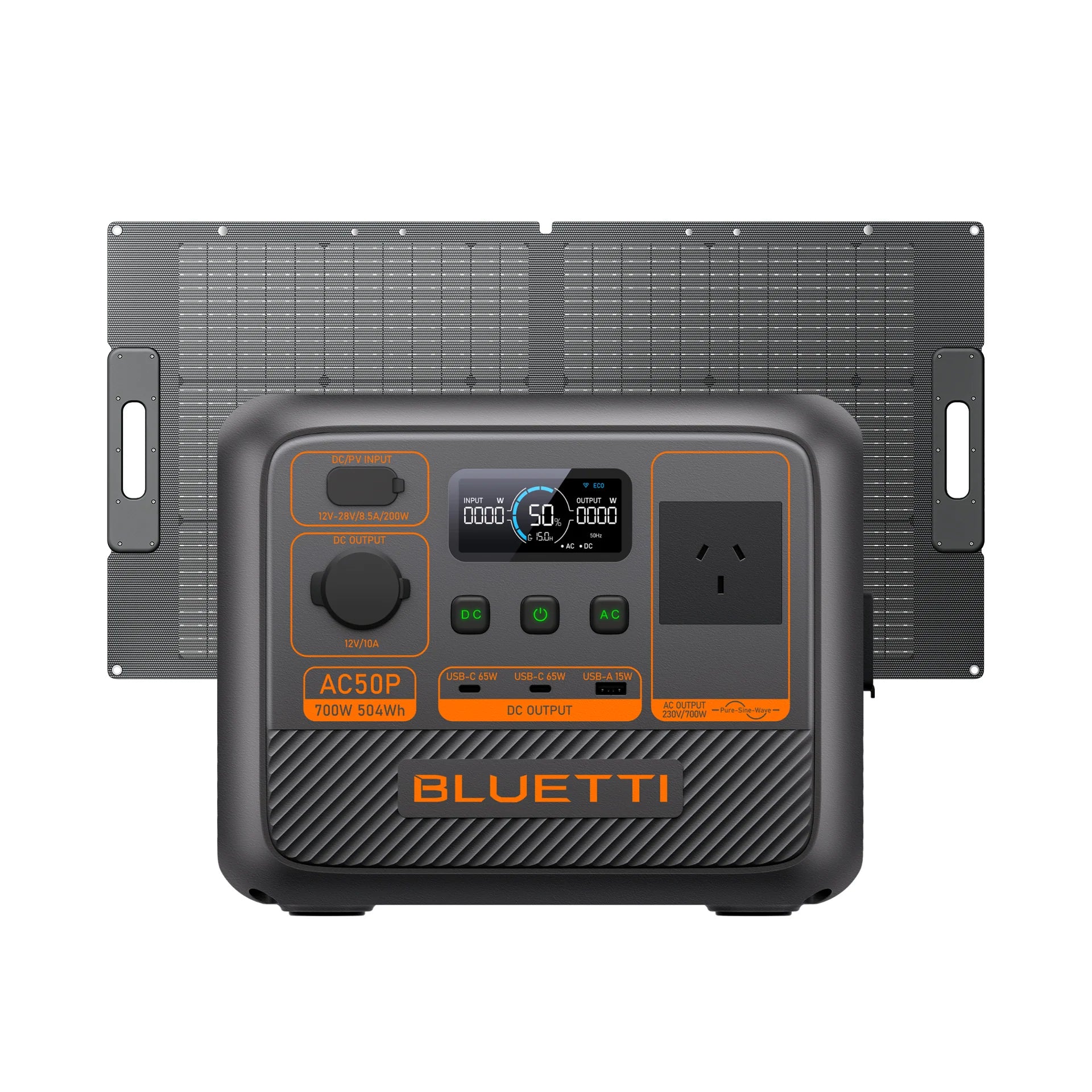 BLUETTI AC50P Portable Power Station | 700W 504Wh - pvtoev