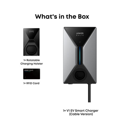 Anker SOLIX V1 Smart EV Charger 22kW Cable Version - pvtoev